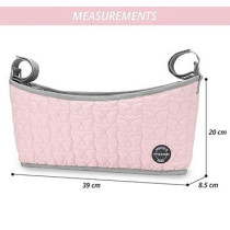 Little Story Premium Stroller Bag - Quilted - Pink For All Ages, Unisex (LS_STBO_PI)