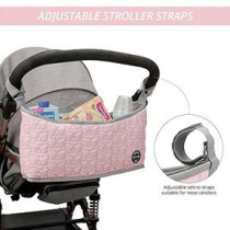 Little Story Premium Stroller Bag - Quilted - Pink For All Ages, Unisex (LS_STBO_PI)