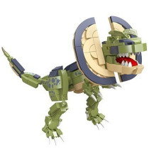 Little Story Block (Leg Godt) Toy Dinosaurs World - Double Crowned Dragon (309 Pcs) For 3Years+, Unisex (LS_CTDIWO_DCD)