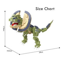 Little Story Block (Leg Godt) Toy Dinosaurs World - Double Crowned Dragon (309 Pcs) For 3Years+, Unisex (LS_CTDIWO_DCD)