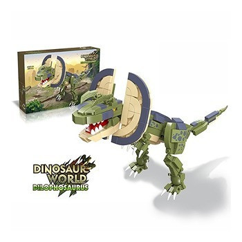 Little Story Block (Leg Godt) Toy Dinosaurs World - Double Crowned Dragon (309 Pcs) For 3Years+, Unisex (LS_CTDIWO_DCD)