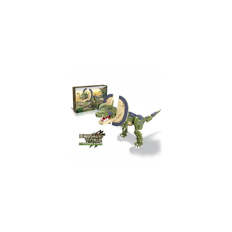 Little Story Block (Leg Godt) Toy Dinosaurs World - Double Crowned Dragon (309 Pcs) For 3Years+, Unisex (LS_CTDIWO_DCD)