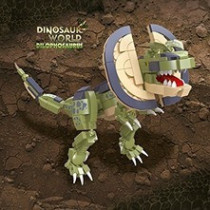 Little Story Block (Leg Godt) Toy Dinosaurs World - Double Crowned Dragon (309 Pcs) For 3Years+, Unisex (LS_CTDIWO_DCD)