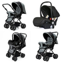 Teknum Reversible Look at Me Stroller w/t Diaper Bag & Hooks & Changing Pad - Grey For 6-36Months, Unisex (CM_TKAL_RLMDPGY)