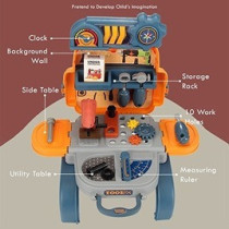 Little Story Role Play Mechanic/Tools Station Toy Set School Bag (23 Pcs) - Yellow, (LS_RPSB_TSYE)