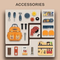 Little Story Role Play Mechanic/Tools Station Toy Set School Bag (23 Pcs) - Yellow, (LS_RPSB_TSYE)