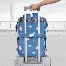 Sunveno Stylish Diaper Travel Backpack XL wt Stroller Straps & Changing Pad-Unicorn Blue For All Ages, Unisex (SN_DP&CHP_UB)