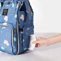 Sunveno Stylish Diaper Travel Backpack XL wt Stroller Straps & Changing Pad-Unicorn Blue For All Ages, Unisex (SN_DP&CHP_UB)