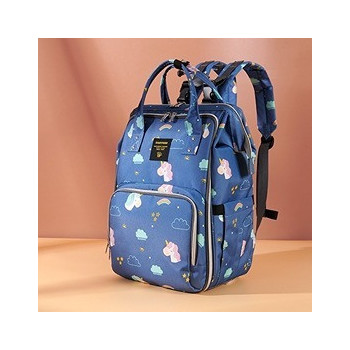 Sunveno Stylish Diaper Travel Backpack XL wt Stroller Straps & Changing Pad-Unicorn Blue For All Ages, Unisex (SN_DP&CHP_UB)