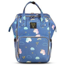 Sunveno Stylish Diaper Travel Backpack XL wt Stroller Straps & Changing Pad-Unicorn Blue For All Ages, Unisex (SN_DP&CHP_UB)