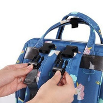 Sunveno Stylish Diaper Travel Backpack XL wt Stroller Straps & Changing Pad-Unicorn Blue For All Ages, Unisex (SN_DP&CHP_UB)