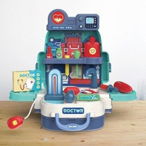 Little Story Role Play Doctor/Nurse/Clinic Toy Set School Bag (23 Pcs) - Blue, 3-In-1 Mode For 3Years+, Unisex (LS_RPSB_DRBU)
