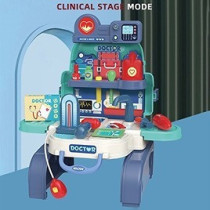 Little Story Role Play Doctor/Nurse/Clinic Toy Set School Bag (23 Pcs) - Blue, 3-In-1 Mode For 3Years+, Unisex (LS_RPSB_DRBU)