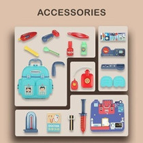 Little Story Role Play Doctor/Nurse/Clinic Toy Set School Bag (23 Pcs) - Blue, 3-In-1 Mode For 3Years+, Unisex (LS_RPSB_DRBU)