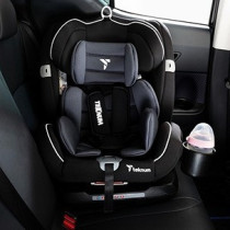 Teknum Evolve 360 Car Seat (0-12yrs) with Sunveno Fashion Diaper Bag -Grey