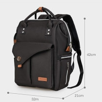 Teknum Reversible Look at Me Stroller w/t Diaper Bag & Hooks & Changing Pad - Black For 6-36Months, Unisex (CM_TKAL_RLMDPBK)