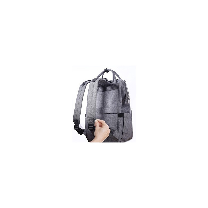 Sunveno Stylish Diaper Travel Backpack XL wt Stroller Straps & Changing Pad-Grey For All Ages, Unisex (SN_DP&CHP_GY)