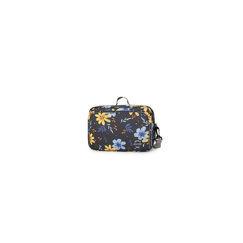 Little Story Baby Diaper Changing Clutch Kit - Floret Grey For All Ages, Unisex (LS_DCCK_FL)