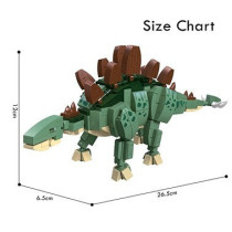 Little Story Block (Leg Godt) Toy Dinosaurs World - Stegosaurus (322 Pcs) For 3Years+, Unisex (LS_CTDIWO_ST)
