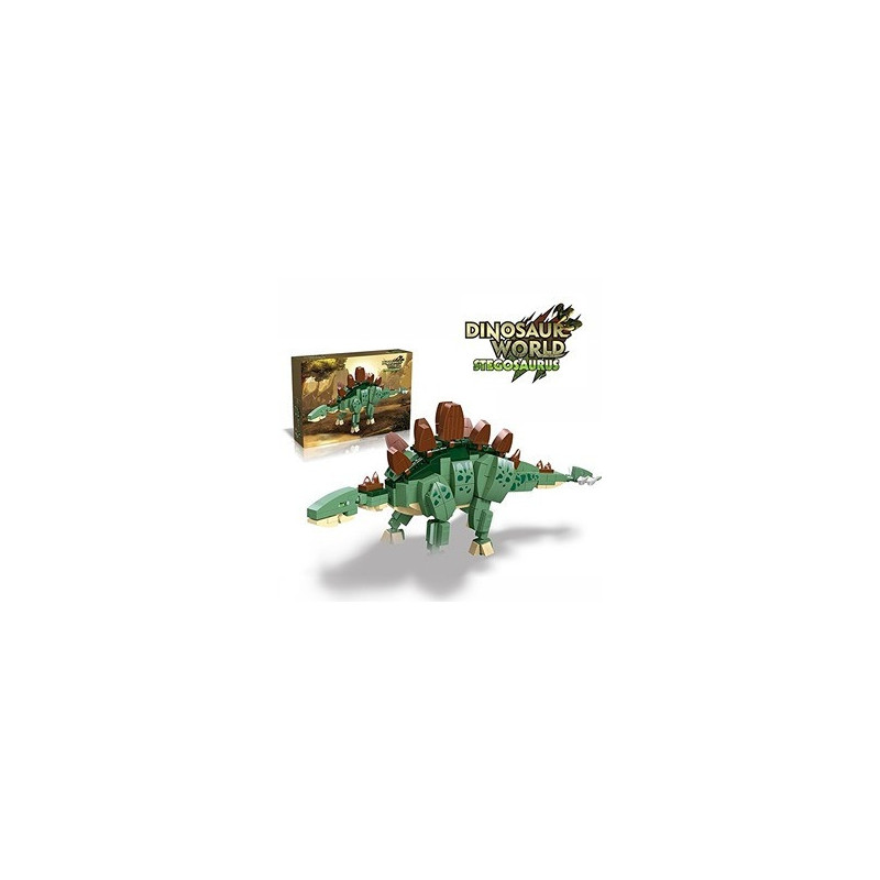 Little Story Block (Leg Godt) Toy Dinosaurs World - Stegosaurus (322 Pcs) For 3Years+, Unisex (LS_CTDIWO_ST)