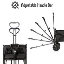 Teknum Folding Wagon Cart w/ Canopy - Black