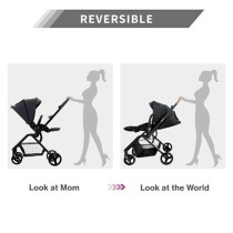 Teknum STROLL-1 Reversible Travel Stroller (Black)