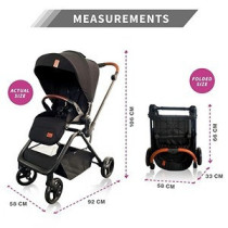 Teknum STROLL-1 Reversible Travel Stroller (Black)