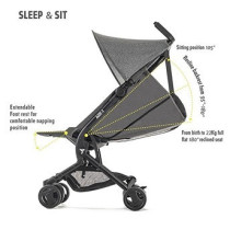 Teknum AIR-1 Travel Stroller w/ Carry Backpack - Grey