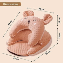 Sunveno Baby Anti-Reflux Feeding Pillow w/ C Shapped Seating Pillow, Pink