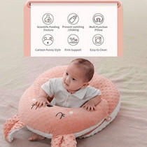 Sunveno Baby Anti-Reflux Feeding Pillow w/ C Shapped Seating Pillow, Pink