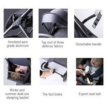 Teknum - Travel Lite Stroller SLD - Black Gold