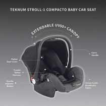 Teknum STROLL-1 Compacto Baby Car Seat (Black)