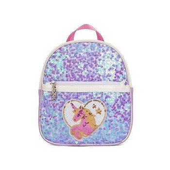Eazy Kids - Sequin School Backpack - Horse Purple