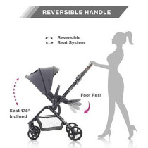 Teknum STROLL-1 Reversible Travel Stroller - (Grey)