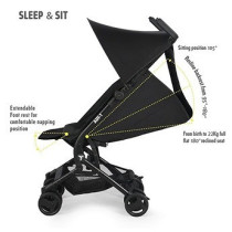 Teknum AIR-1 Travel Stroller w/ Carry Backpack - Black