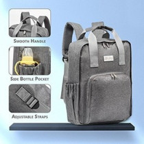 Little Story Stylish Diaper Travel Backpack with Changing Pad-Grey