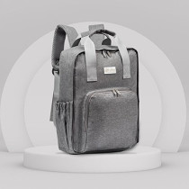 Little Story Stylish Diaper Travel Backpack with Changing Pad-Grey