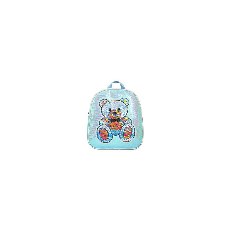 Eazy Kids - Sequin School Backpack - Teddy Green