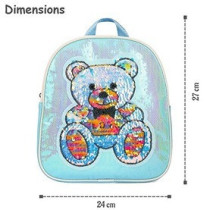 Eazy Kids - Sequin School Backpack - Teddy Green