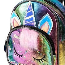 Eazy Kids - Sequin School Backpack - Unicorn Multicolor