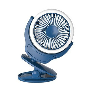 Teknum 2-IN-1 Stroller USB Charging Fan with Light - Blue