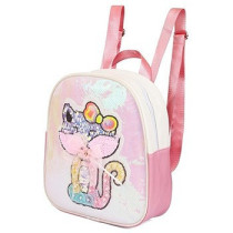 Eazy Kids - Sequin School Backpack - Cat Pink