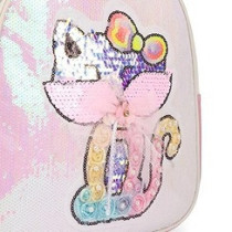 Eazy Kids - Sequin School Backpack - Cat Pink