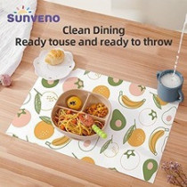 Sunveno baby Feeding Disposable Travel Multipurpose Placemats, 40 Pcs/Pack 