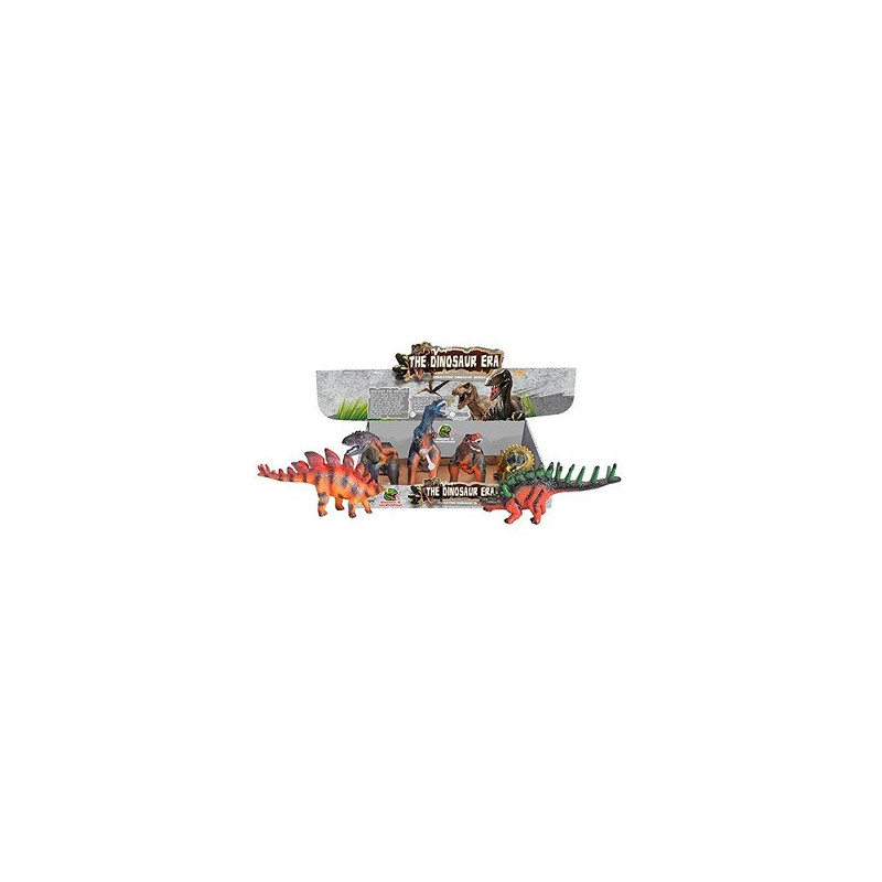 Little Story 6Pcs Simulated Dinosaur With IC Vocalization Toy (Included 2Pcs*AG3 Batteries) - Multicolor