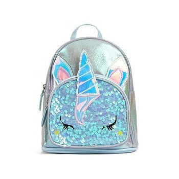 Eazy Kids - Sequin School Backpack - Unicorn Green