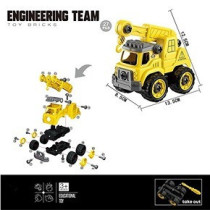 Little Story Kids Contruction Toy Crane - Yellow