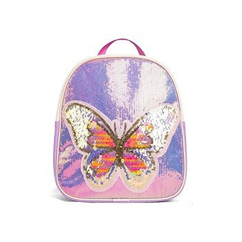 Eazy Kids - Sequin School Backpack - Butterfly Pink
