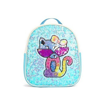 Eazy Kids - Sequin School Backpack - Cat Green