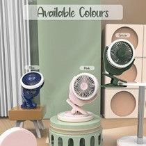 Teknum 2-IN-1 Stroller USB Charging Fan with Light - Green